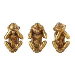 Dunelm See No Evil Resin Monkey Ornament -Cool Decoration 1000107368 alt01