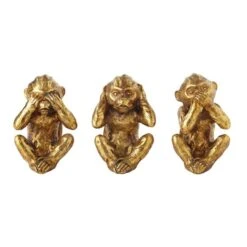 Dunelm Speak No Evil Resin Monkey Ornament 6 Dunelm Speak No Evil Resin Monkey Ornament -Cool Decoration 1000107369 alt01
