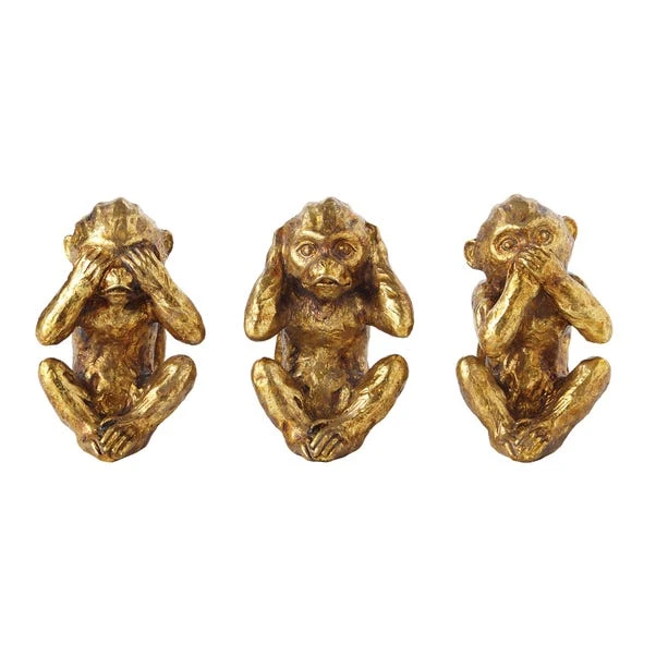 Dunelm Speak No Evil Resin Monkey Ornament 4 Dunelm Speak No Evil Resin Monkey Ornament - Image 2