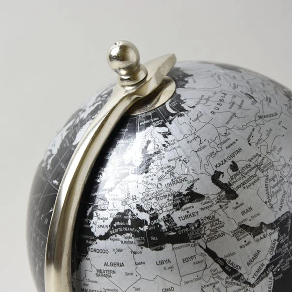 Decor Black And Silver Globe 6 Decor Black And Silver Globe - Image 4