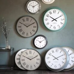 Cedar & Sage Harper Clock Mirage Grey 60cm -Cool Decoration 1000156481 alt01