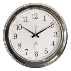 Cedar & Sage Marshfield Clock Chrome 41cm -Cool Decoration 1000156497 alt02