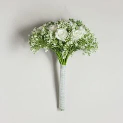 Dunelm Artificial Rose And Gypsophila Cream Bouquet 32cm -Cool Decoration 1000158288 alt01