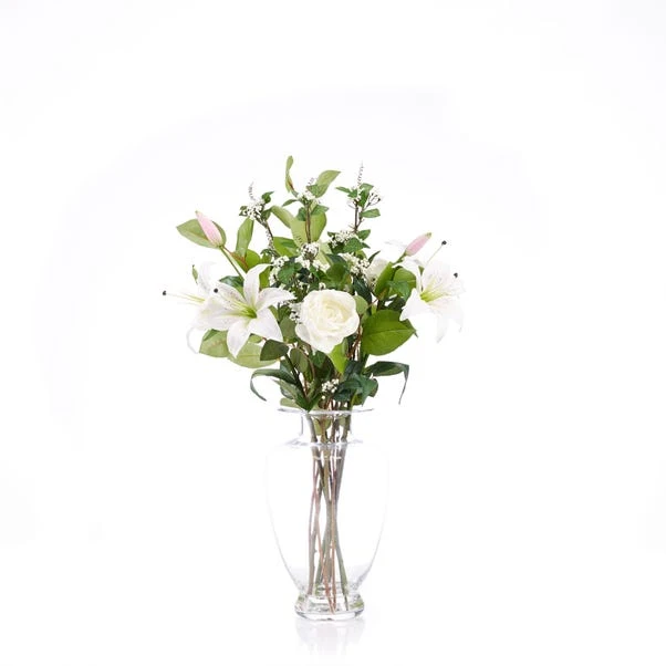 Artificial Peony Lilac Rose Berry Salal White 4 Artificial Peony Lilac Rose Berry Salal White - Image 2