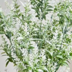 Dunelm Pack Of 6 Artificial Lavender White Spray 48cm -Cool Decoration 1000167546 alt01