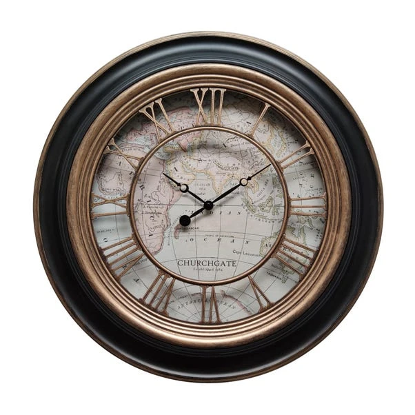 Dunelm Antique Map Clock 55cm 4 Dunelm Antique Map Clock 55cm - Image 2