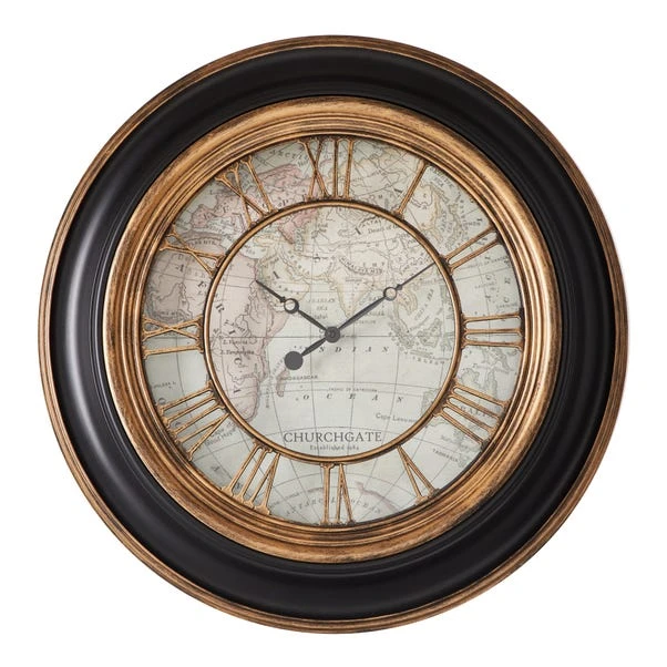 Dunelm Antique Map Clock 55cm 6 Dunelm Antique Map Clock 55cm - Image 4