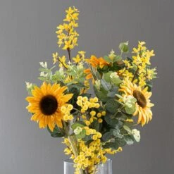 Dunelm Florals Forever Ella Sunflower Luxury Bouquet Yellow 58cm 7 Dunelm Florals Forever Ella Sunflower Luxury Bouquet Yellow 58cm -Cool Decoration 1000168559 alt01