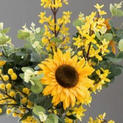 Dunelm Florals Forever Ella Sunflower Luxury Bouquet Yellow 58cm 8 Dunelm Florals Forever Ella Sunflower Luxury Bouquet Yellow 58cm -Cool Decoration 1000168559 alt02