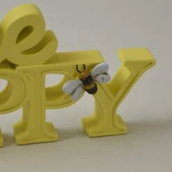 Dunelm Bee Happy Word Block -Cool Decoration 1000184909 alt01