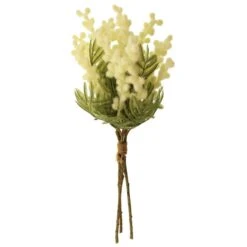 Dunelm Bundle Of 6 Artificial Mimosa 38cm Cream -Cool Decoration 1000185361 alt02