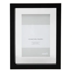 Dunelm Black Floating Photo Frame 6" X 4" (15cm X 10cm)