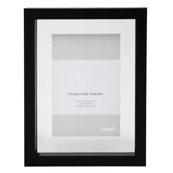 Dunelm Black Floating Photo Frame 6" X 4" (15cm X 10cm) 3 Dunelm Black Floating Photo Frame 6" X 4" (15cm X 10cm)