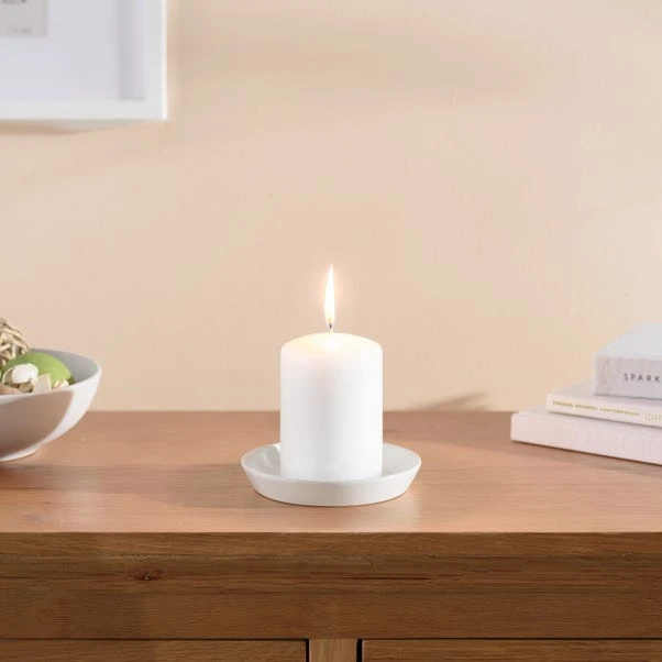 Dunelm Essentials White Pillar Candle 3 Dunelm Essentials White Pillar Candle