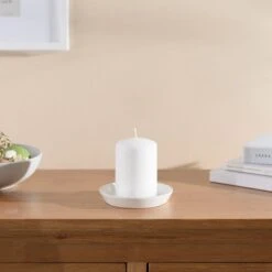 Dunelm Essentials White Pillar Candle 6 Dunelm Essentials White Pillar Candle -Cool Decoration 30567975 alt01