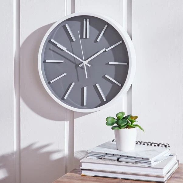 Dunelm Modern 35cm Wall Clock Grey 3 Dunelm Modern 35cm Wall Clock Grey