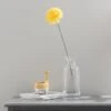 Dunelm Pack Of 12 Artificial Pompom Flower Yellow Stem 72cm -Cool Decoration 30632067