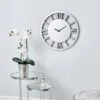 Dunelm Glitter Mirrored 50cm Wall Clock Silver -Cool Decoration 30669375