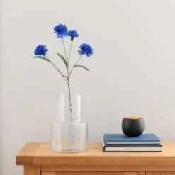 Dunelm Artificial Cornflower Blue Single Spray 60cm