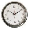 Cedar & Sage Marshfield Clock Chrome 41cm -Cool Decoration 30673724