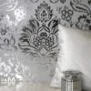 Fine Décor Wallpaper Platinum Damask Silver Vinyl Wallpaper -Cool Decoration 30677680