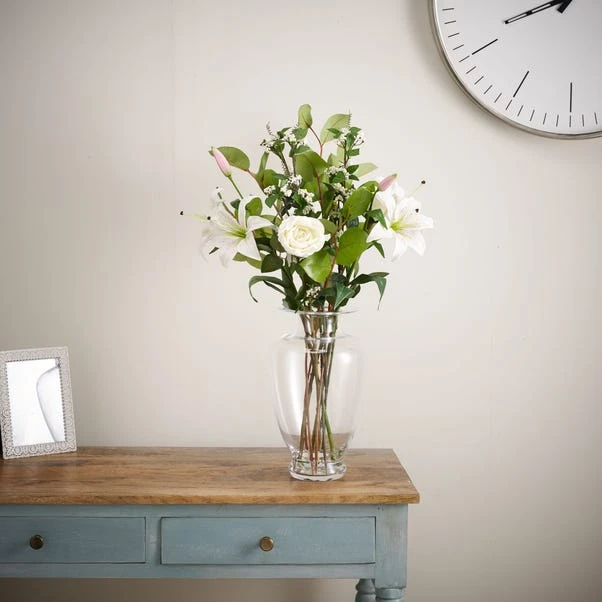 Artificial Peony Lilac Rose Berry Salal White 3 Artificial Peony Lilac Rose Berry Salal White