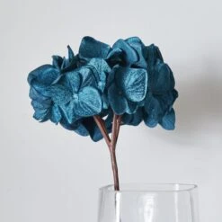Dunelm Diamonmd Velvet Hydrangea Teal 77cm