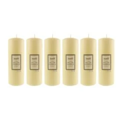 Dunelm Pack Of 6 Church Candles 7.5cm X 20.5cm