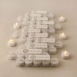 Dunelm Pack Of 60 White LED Tealights