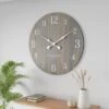 Dunelm Grey Distressed Wooden 80cm Clock -Cool Decoration 30712460