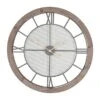 Pacific Lifestyle Natural Wood & Metal Round Wall Clock 81cm -Cool Decoration 30715764