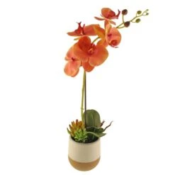 Dunelm Pink Orchid In Ceramic Pot 50cm -Cool Decoration 30724538 alt04