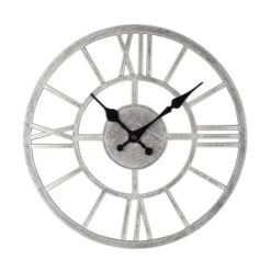 Dunelm Skeleton Clock 30cm Silver -Cool Decoration 30728468 alt02