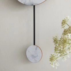 Dunelm Marble Pendulum Clock -Cool Decoration 30728470 alt02