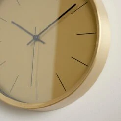 Dunelm Aluminium Gold 26cm Silent Clock -Cool Decoration 30728527 alt01