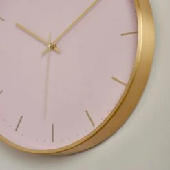 Dunelm Aluminium Pink 40cm Silent Clock -Cool Decoration 30728532 alt01