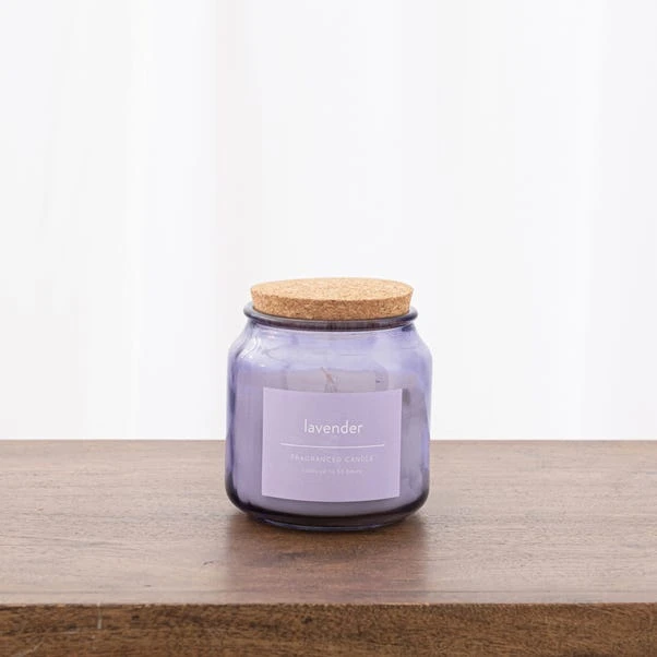 Dunelm Lavender Jar Candle With Cork Lid 3 Dunelm Lavender Jar Candle With Cork Lid