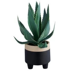 Dunelm Aloe Vera In Black Pot 36cm -Cool Decoration 30732402 alt02