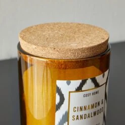 Dunelm Small Amber Candle -Cool Decoration 30732408 alt01