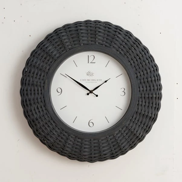 Dunelm Churchgate Wicker Silent Clock 3 Dunelm Churchgate Wicker Silent Clock