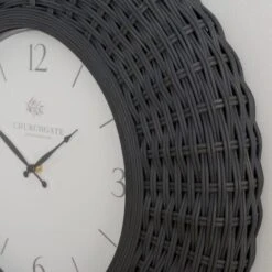 Dunelm Churchgate Wicker Silent Clock 6 Dunelm Churchgate Wicker Silent Clock -Cool Decoration 30739763 alt02
