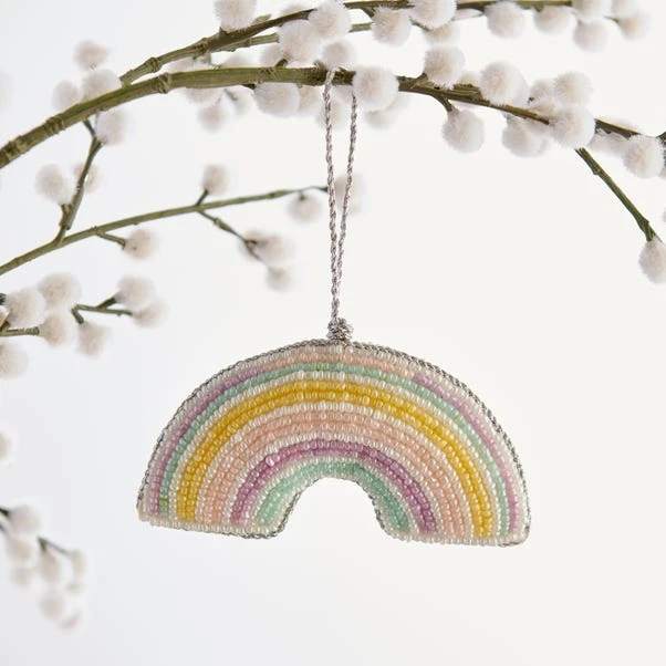 Dunelm Beaded Hanging Rainbow Decoration 3 Dunelm Beaded Hanging Rainbow Decoration