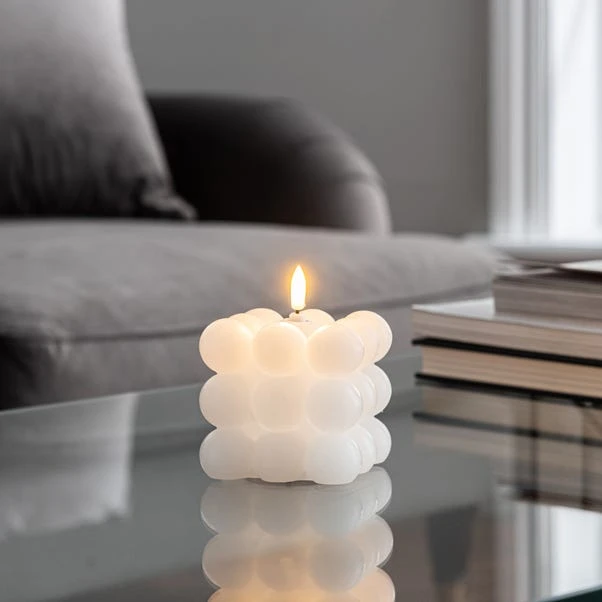 Dunelm Bubble LED Candle White 3 Dunelm Bubble LED Candle White