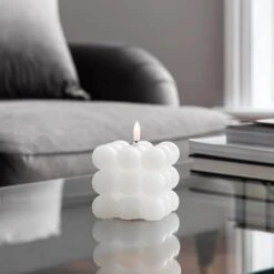 Dunelm Bubble LED Candle White 6 Dunelm Bubble LED Candle White -Cool Decoration 30752271 alt01
