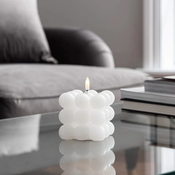Dunelm Bubble LED Candle White 4 Dunelm Bubble LED Candle White - Image 2