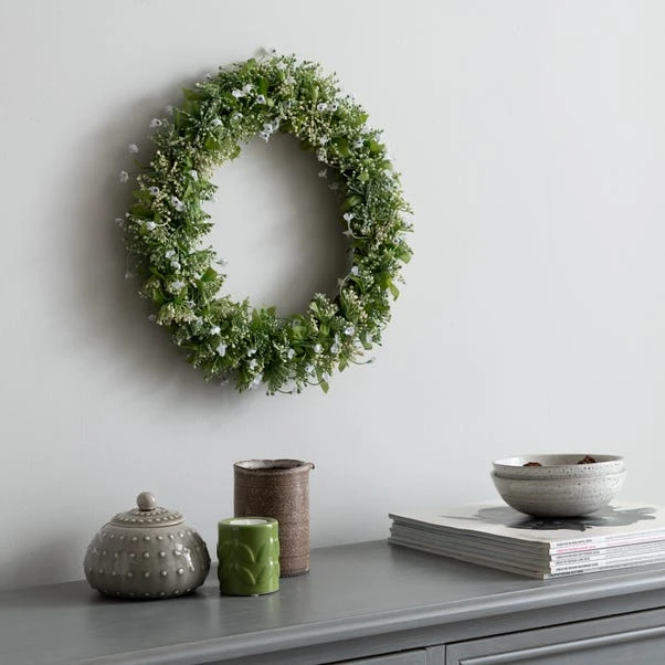 Dunelm Gypsophila Cream Wreath 35cm 3 Dunelm Gypsophila Cream Wreath 35cm
