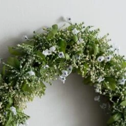 Dunelm Gypsophila Cream Wreath 35cm 7 Dunelm Gypsophila Cream Wreath 35cm -Cool Decoration 30752422 alt01