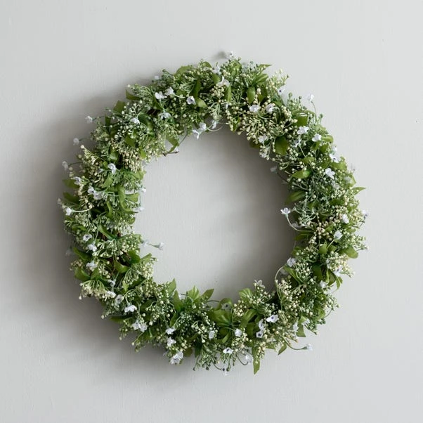 Dunelm Gypsophila Cream Wreath 35cm 5 Dunelm Gypsophila Cream Wreath 35cm - Image 3