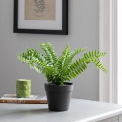 Dunelm Artificial Fern In Black Pot 30cm 8 Dunelm Artificial Fern In Black Pot 30cm -Cool Decoration 30752435 alt02