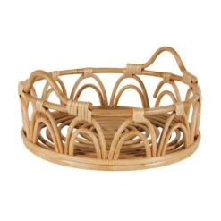 Dunelm Scalloped Bent Cane Tray 30cm -Cool Decoration 30753420 alt03